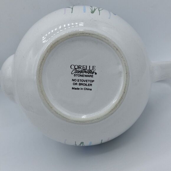 Corelle Coordinates Stoneware Shadow Iris Teapot - Picture 8 of 8